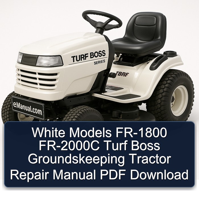 Reparaturanleitung für White Models FR-1800 FR-2000C Turf Boss Rasenmäher-Traktoren (PDF)