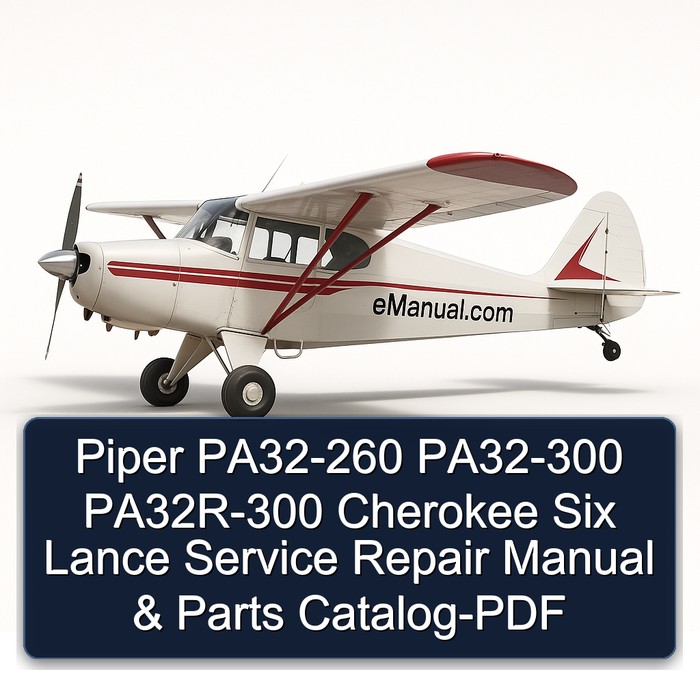 Piper PA32-260 PA32-300 PA32R-300 Cherokee Six Lance Service Repair Manual & Parts Catalog-PDF