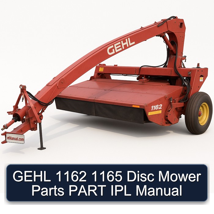 Gehl 1162 1165 Disc Mower Parts Part Ipl Manual PDF Download