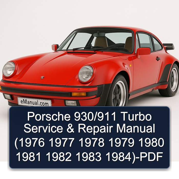 Porsche 930/911 Turbo Manual de servicio y reparación (1976 1977 1978 1979 1980 1981 1982 1983 1984)-PDF