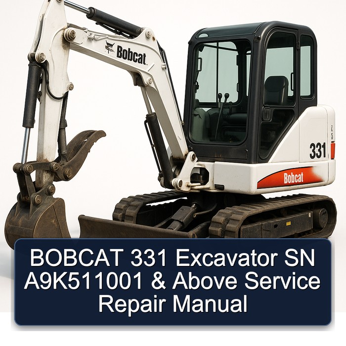 BOBCAT 331 Excavator SN A9K511001 & Above Service Repair Manual 