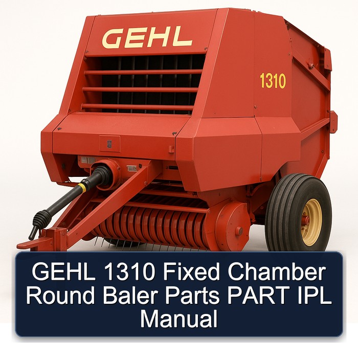 GEHL 1310 Fixed Chamber Round Baler Parts PART IPL Manual 
