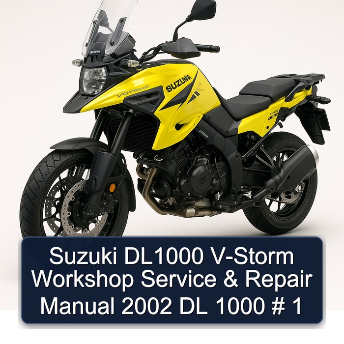 Suzuki DL1000 V-Storm Workshop Manual de servicio y reparación 2002 DL 1000 # 1
