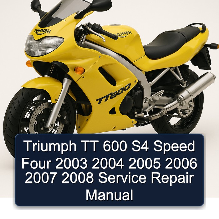 Triumph TT 600 S4 Speed Four 2003 2004 2005 2006 2007 2008 Manual de servicio y reparación