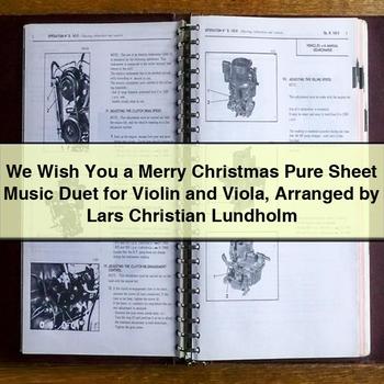 We Wish You a Merry Christmas Pure Sheet Music Duet for Violin and Viola Arranged by Lars Christian Lundholm PDF Download