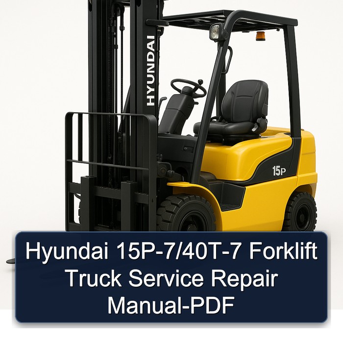 Manual de Servicio y Reparación de la Carretilla Elevadora Hyundai 15P-7/40T-7 (PDF)