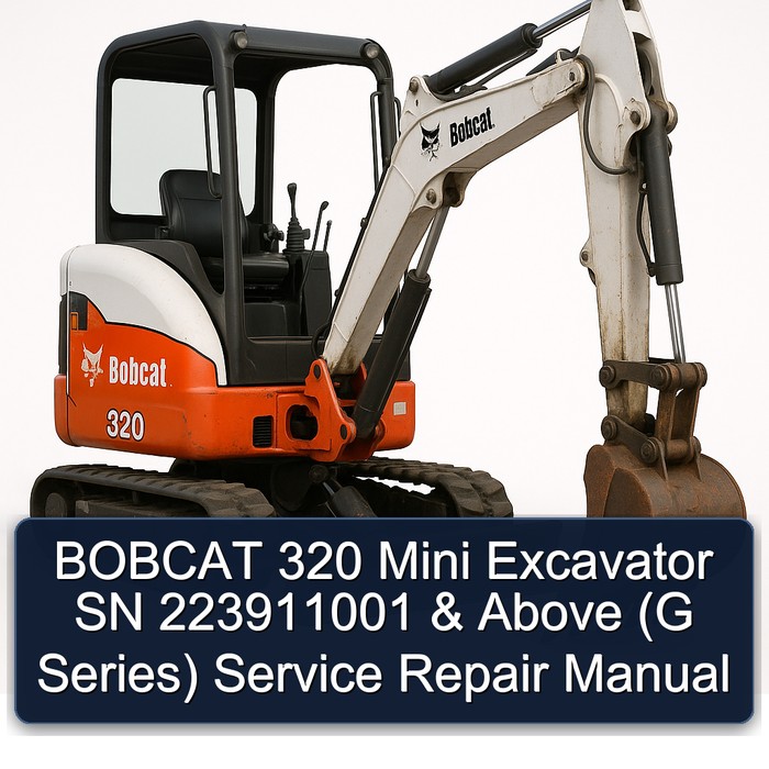 BOBCAT 320 Mini Excavator SN 223911001 & Above (G Series) Service Repair Manual