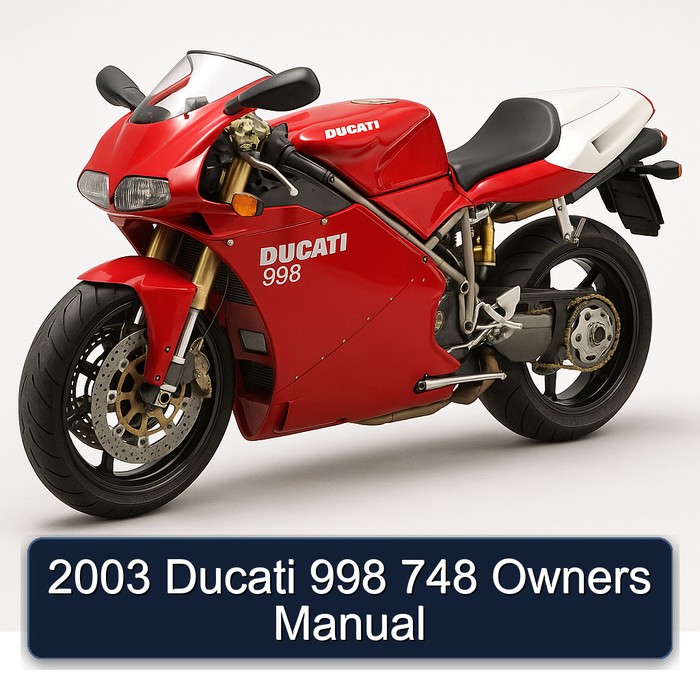2003 Ducati 998 748 Owners Manual