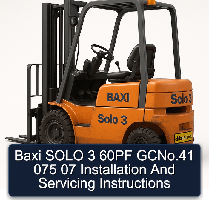 Baxi Solo 3 60PF GCNo.41 075 07 Installation and Servicing Instructions PDF Download