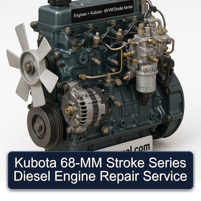 Kubota 68-MM Stroke Series Diesel Engine Repair Service