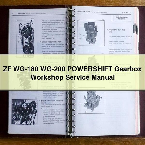 Zf Wg-180 Wg-200 Powershift Gearbox Workshop Service Repair Manual PDF Download
