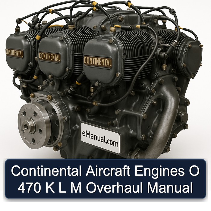 Continental Aircraft Engines O 470 K L M Overhaul Manual 