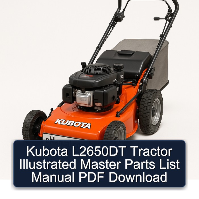 Kubota L2650DT Tractor Illustrated Master Parts List Manual PDF Download