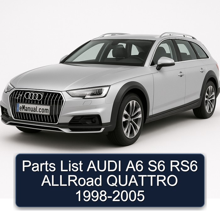 Parts List AUDI A6 S6 RS6 ALLRoad QUATTRO 1998-2005