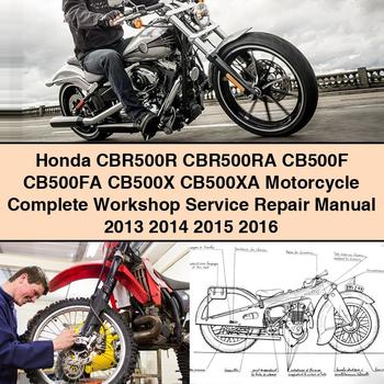 Honda CBR500R CBR500RA CB500F CB500FA CB500X CB500XA Motorcycle Manual completo de servicio y reparación del taller 2013 2014 2015 2016