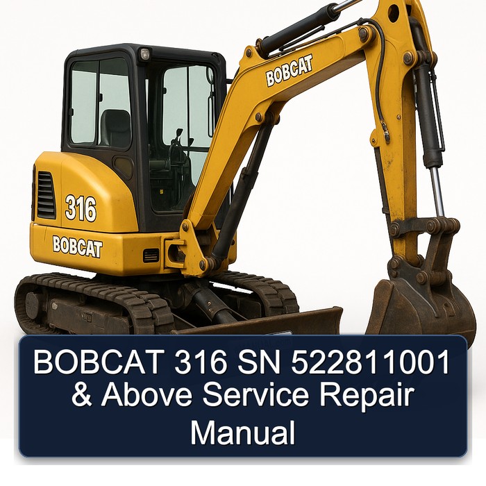 BOBCAT 316 SN 522811001 & Above Service Repair Manual