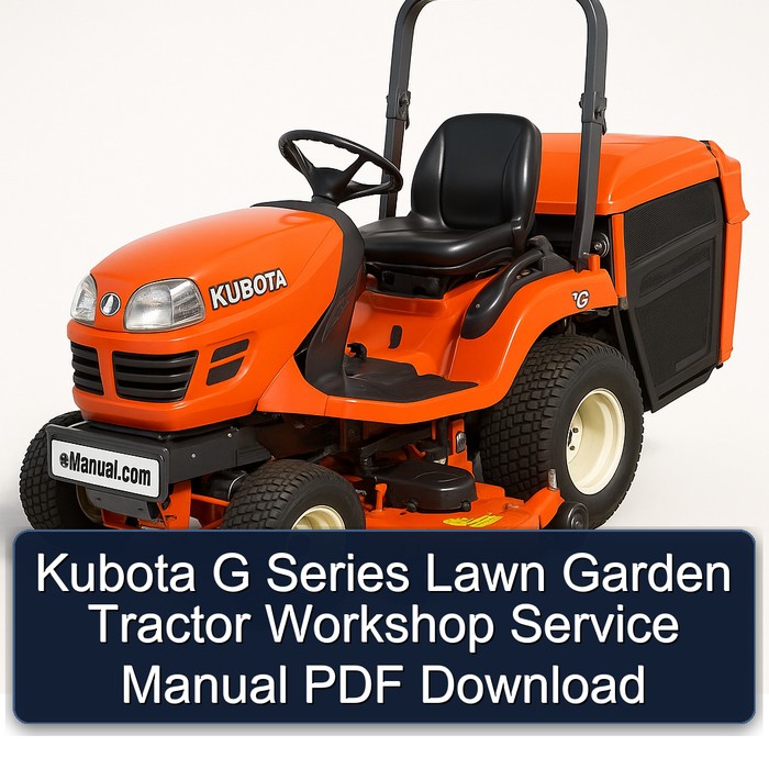 Manual de Servicio de Taller para Tractores de Césped y Jardín Kubota Serie G (PDF)