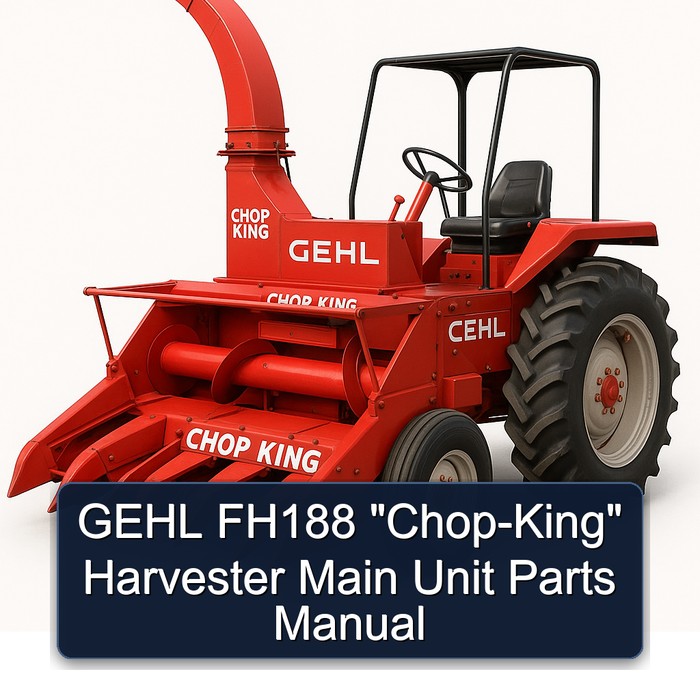 GEHL FH188 "Chop-King" Harvester Main Unit Parts Manual