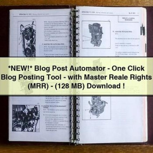 New Blog Post Automator - One Click Blog Posting Tool - with Master Reale Rights (Mrr) - (128 Mb) PDF Download