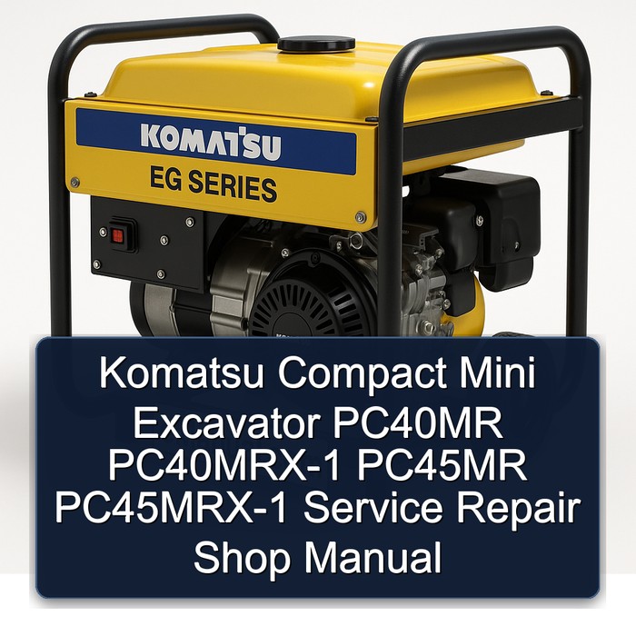 Komatsu Compact Mini Excavator PC40MR PC40MRX-1 PC45MR PC45MRX-1 Service Repair Shop Manual
