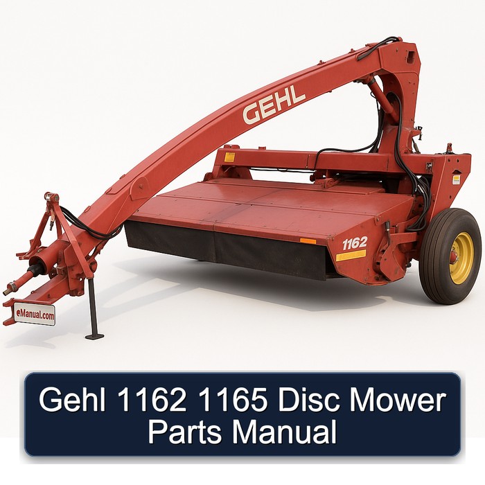 Gehl 1162 1165 Disc Mower Parts Catalog PDF Download