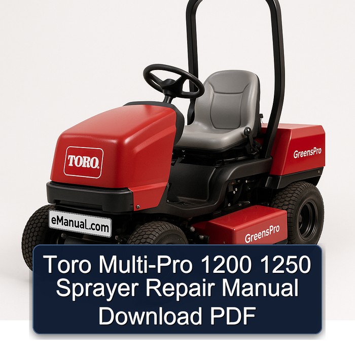 Manual de Reparación del Pulverizador Toro Multi-Pro 1200/1250 (PDF)