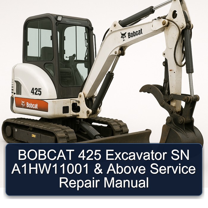 BOBCAT 425 Excavator SN A1HW11001 & Above Manual de servicio y reparación