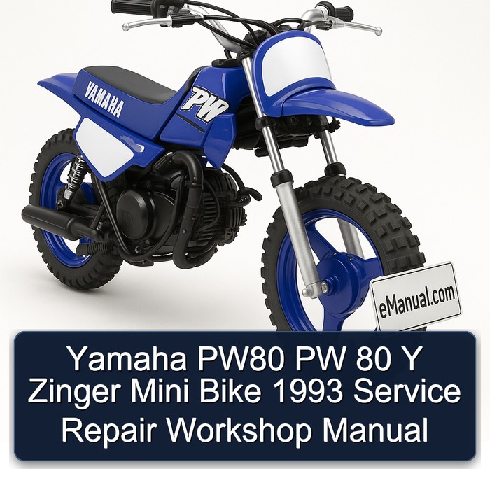 Yamaha PW80 PW 80 Y Zinger Mini Bike 1993 Service Repair Workshop Manual