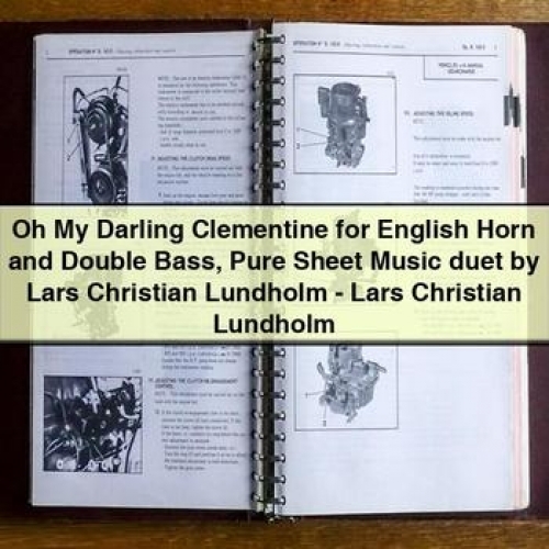 Oh My Darling Clementine for English Horn and Double Bass Sheet Music Duet by Lars Christian Lundholm PDF Download