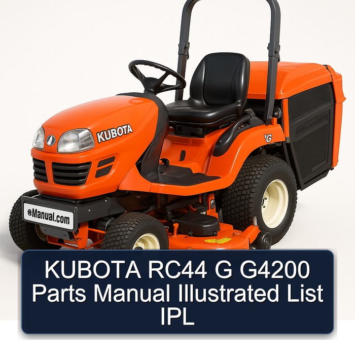 KUBOTA RC44 G G4200 Parts Manual Illustrated List IPL
