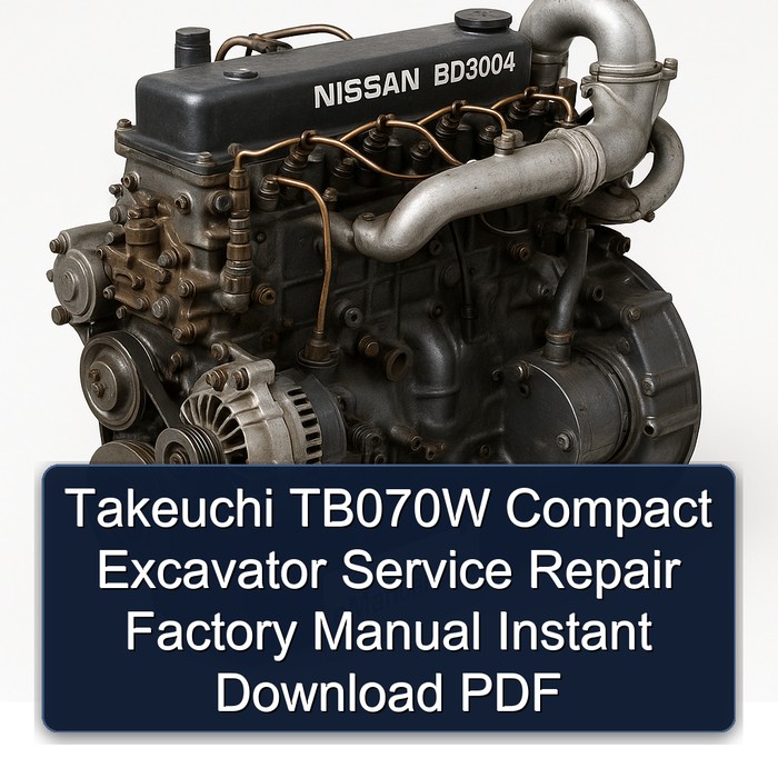 Manual de Reparación y Servicio de la Excavadora Compacta Takeuchi TB070W - Descarga Instantánea PDF