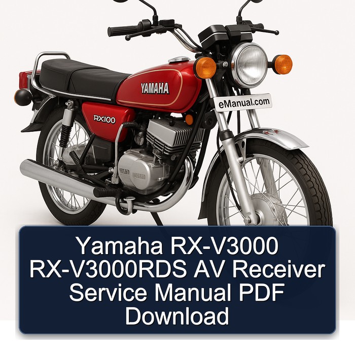 Yamaha RX-V3000 RX-V3000RDS AV Receiver Service Manual PDF Download