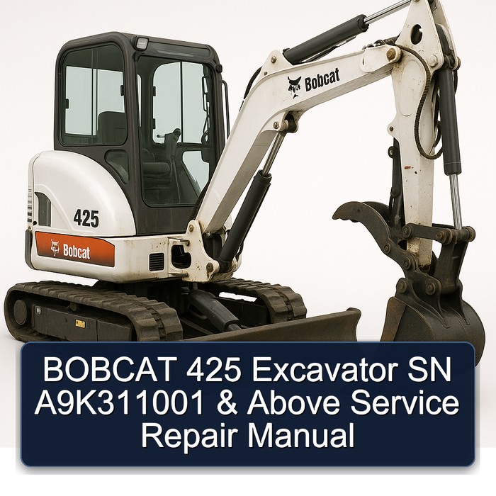 BOBCAT 425 Excavator SN A9K311001 & Above Manual de servicio y reparación