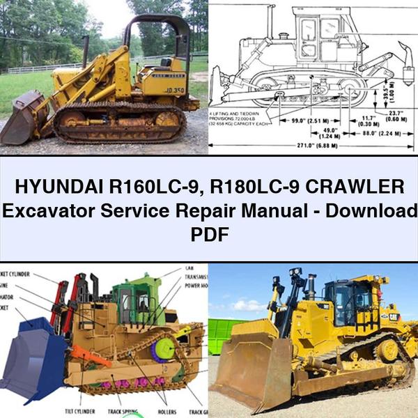 Hyundai R160LC-9 R180LC-9 Crawler Excavator Workshop Service Repair Manual PDF Download