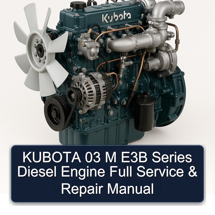 Manual de Servicio y Reparación Completo para Motor Diesel KUBOTA 03 M E3B