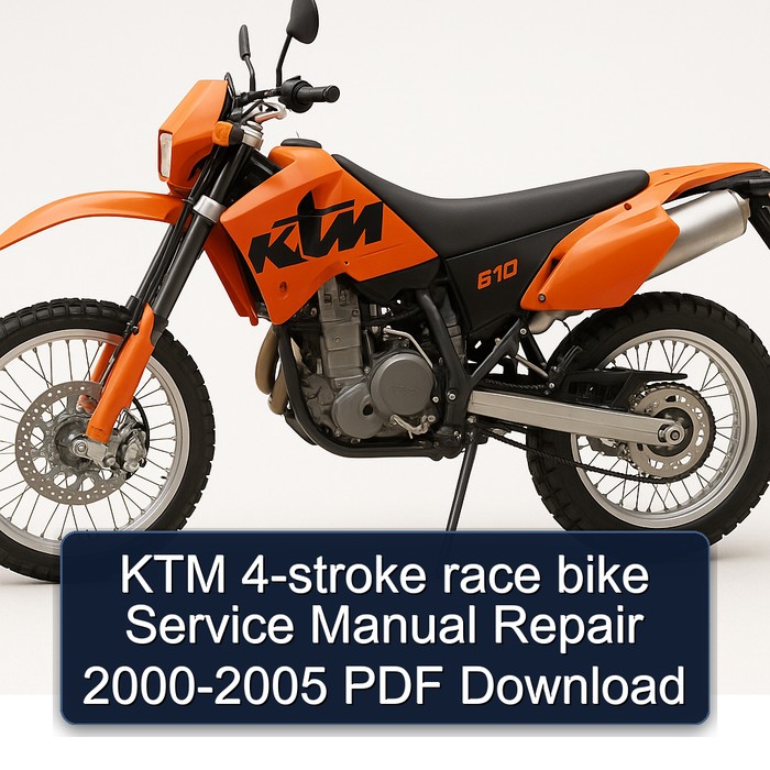 KTM 4-stroke race bike Service Manual Repair 2000-2005 PDF Download