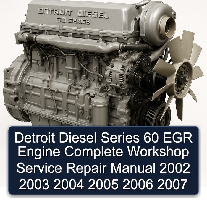 Detroit Diesel Series 60 EGR Engine Manual completo de servicio y reparación del taller 2002 2003 2004 2005 2006 2007