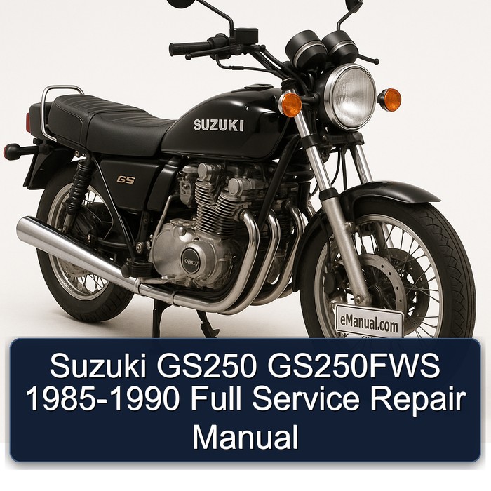 Suzuki GS250 GS250FWS 1985-1990 Full Manual de servicio y reparación