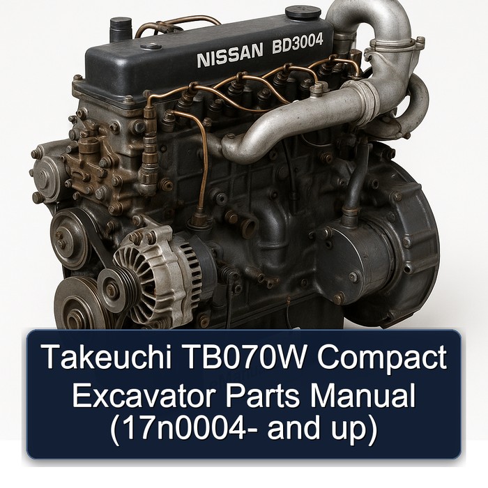 Manual de Partes para Excavadora Compacta Takeuchi TB070W (17n0004 en adelante)