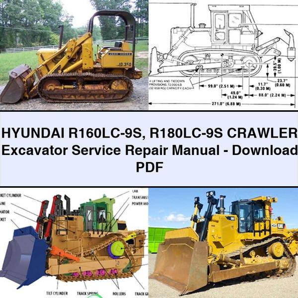 Hyundai R160LC-9S R180LC-9S Crawler Excavator Workshop Service Repair Manual PDF Download