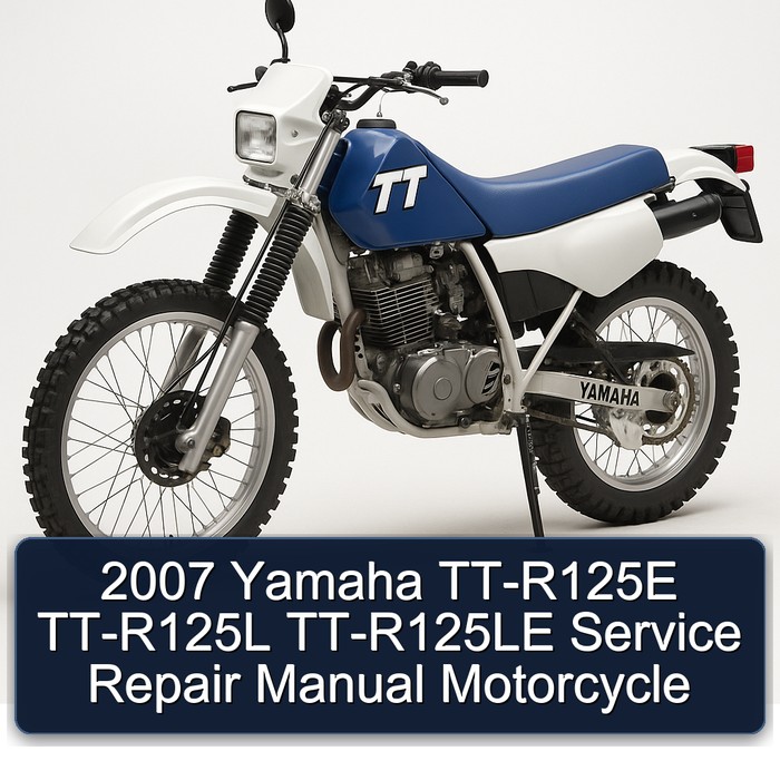 2007 Yamaha TT-R125E TT-R125L TT-R125LE Manual de servicio y reparación Motorcycle
