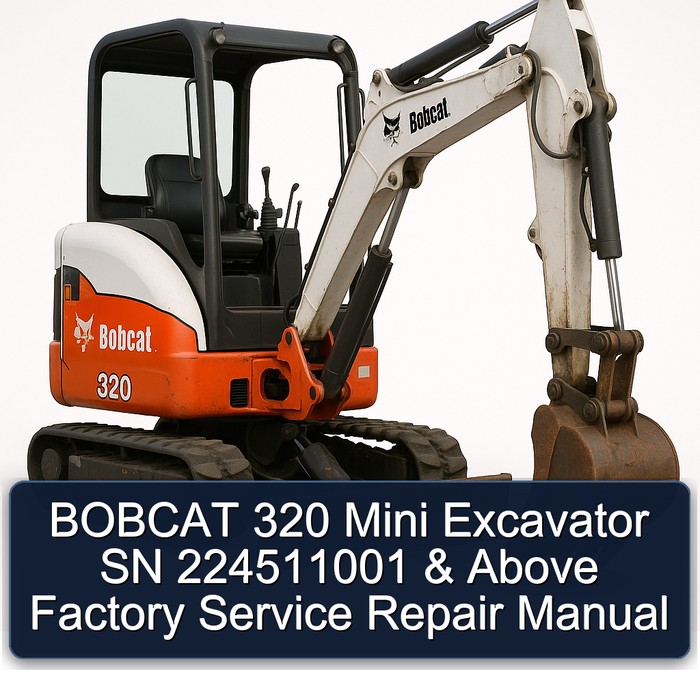 BOBCAT 320 Mini Excavator SN 224511001 & Above Factory Service Repair Manual
