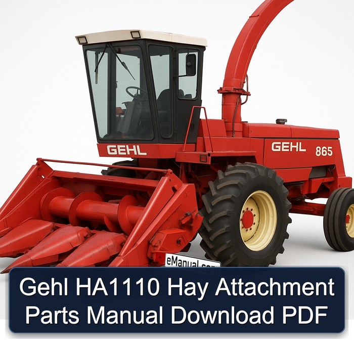 Gehl HA1110 Hay Attachment Parts Catalog PDF Download