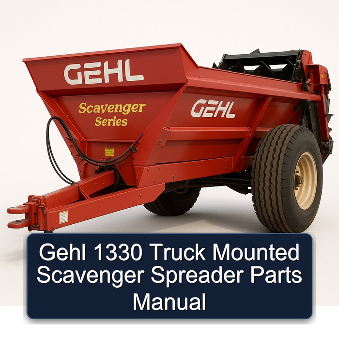 Gehl 1330 Truck Mounted Scavenger Spreader Parts Manual