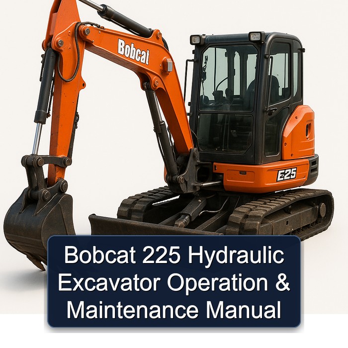 Bobcat 225 Hydraulic Excavator Operation & Maintenance Manual