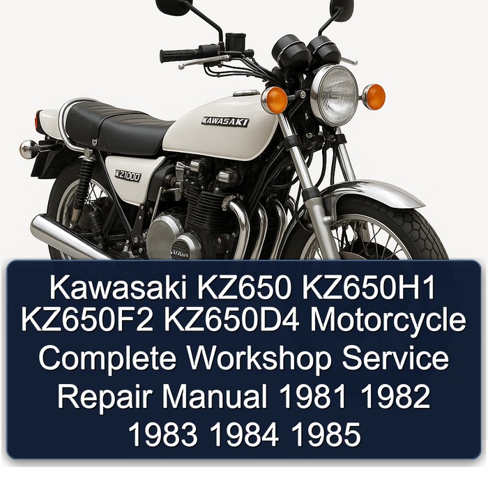 Kawasaki KZ650 KZ650H1 KZ650F2 KZ650D4 Motorcycle Complete Workshop Service Repair Manual 1981 1982 1983 1984 1985
