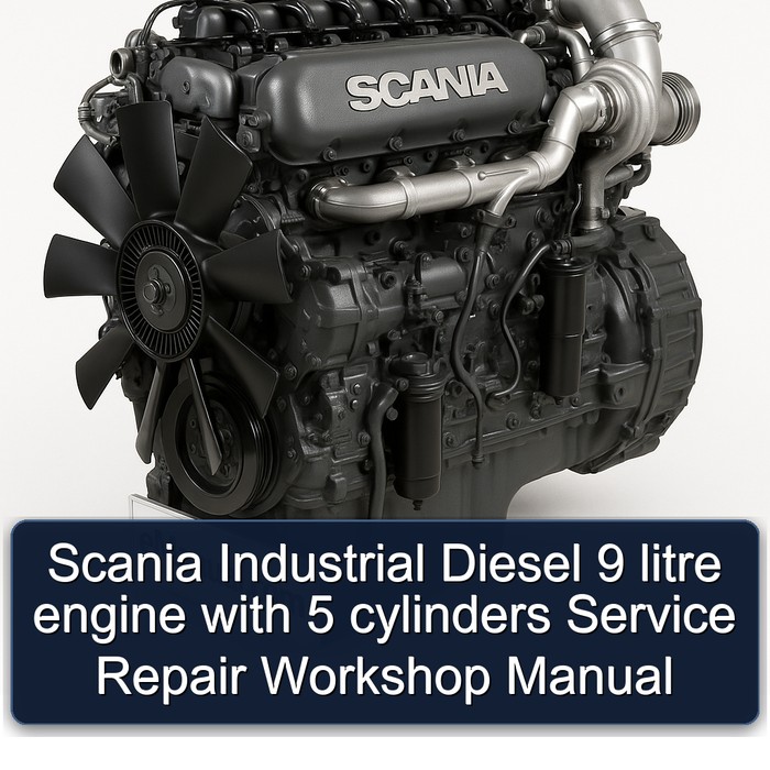 Manual de Reparación y Servicio para Motor Scania Diesel Industrial de 9 Litros y 5 Cilindros