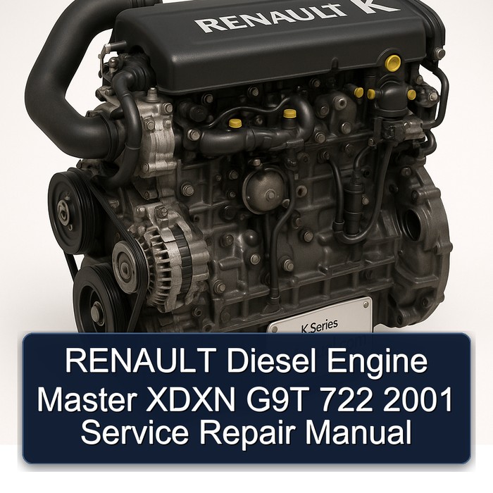 RENAULT Diesel Engine Master XDXN G9T 722 2001 Service Repair Manual 