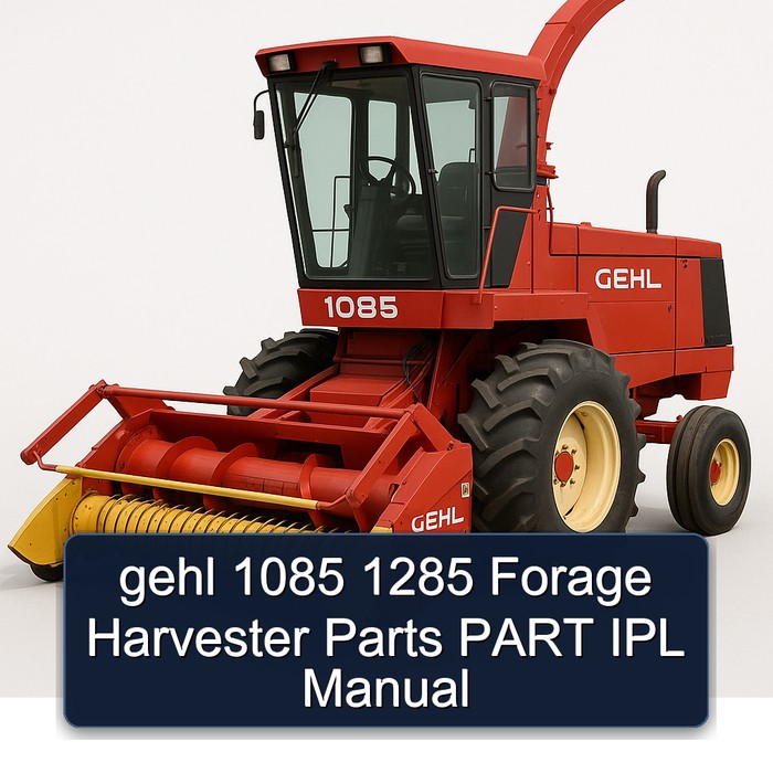 gehl 1085 1285 Forage Harvester Parts PART IPL Manual