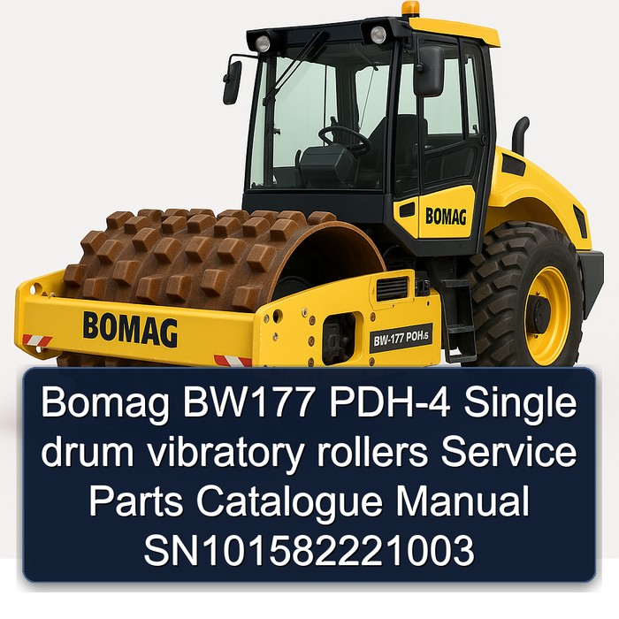 Bomag BW177 PDH-4 Single drum vibratory rollers Service Parts Catalogue Manual SN101582221003